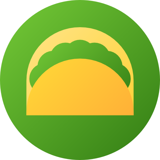 taco Flat Circular Gradient ikona