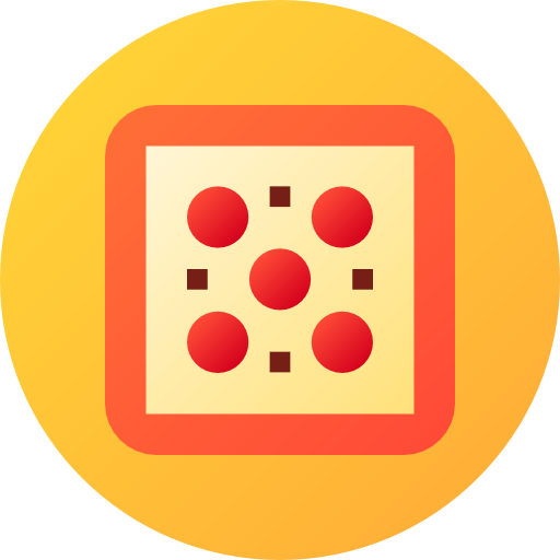 pizza Flat Circular Gradient ikona