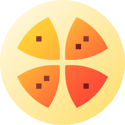 Nachos Flat Circular Gradient icon