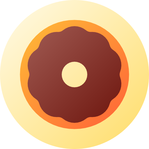 krapfen Flat Circular Gradient icon
