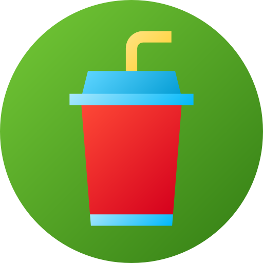 Soda Flat Circular Gradient icon