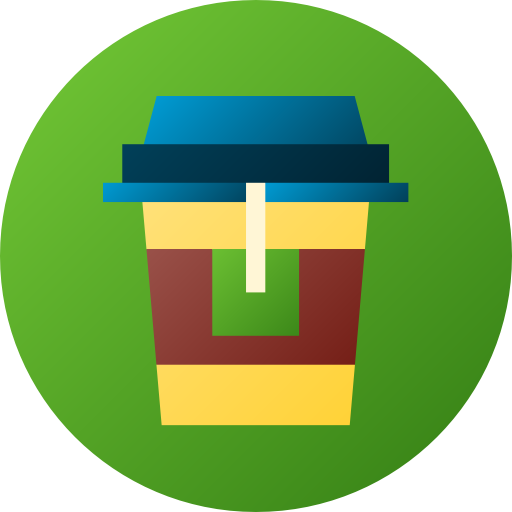 Tea Flat Circular Gradient icon