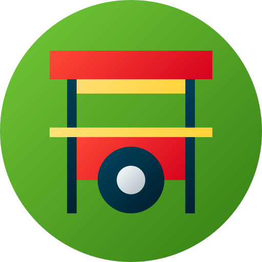 Food stand Flat Circular Gradient icon