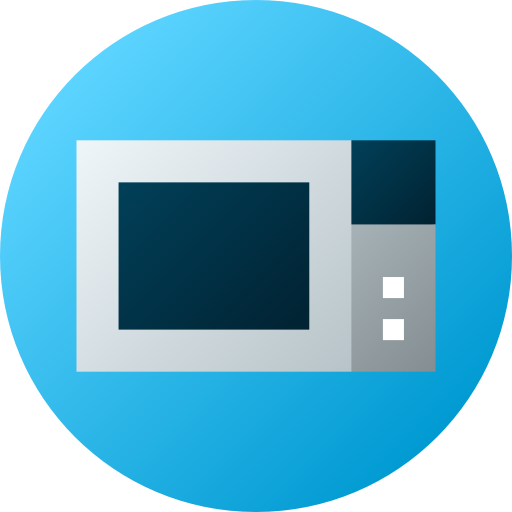 Microwave oven Flat Circular Gradient icon