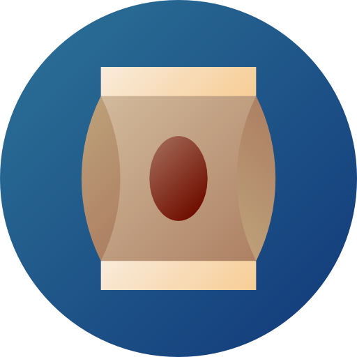 Coffee bag Flat Circular Gradient icon