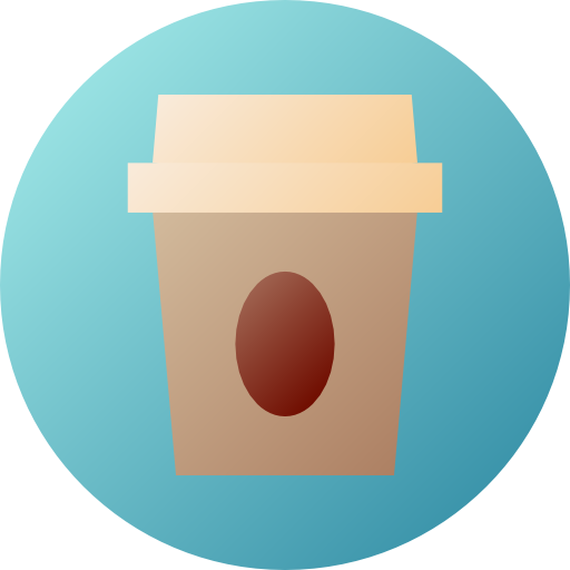 caffè Flat Circular Gradient icona