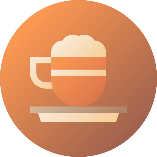 Coffee cup Flat Circular Gradient icon