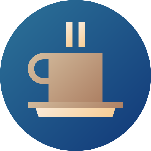 Coffee cup Flat Circular Gradient icon