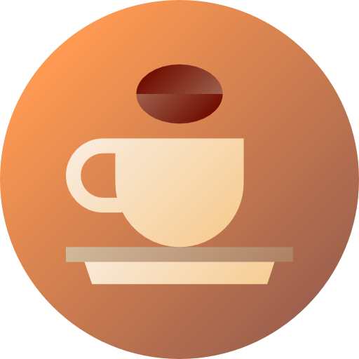 Coffee cup Flat Circular Gradient icon