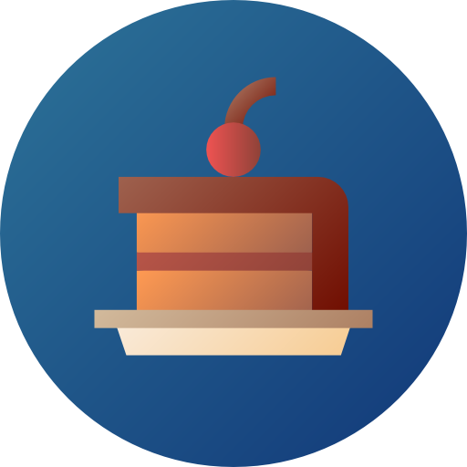 Cake Flat Circular Gradient icon