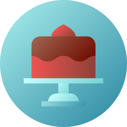 Cake Flat Circular Gradient icon