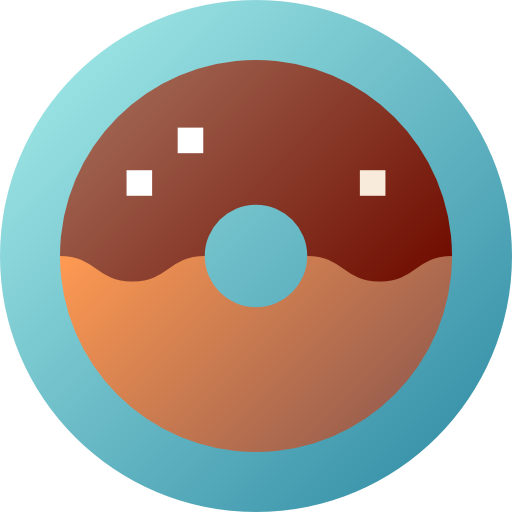 donut Flat Circular Gradient icoon