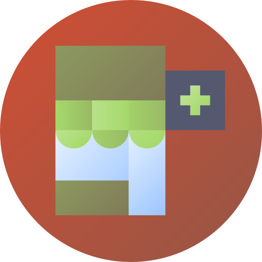 farmacia Flat Circular Gradient icono