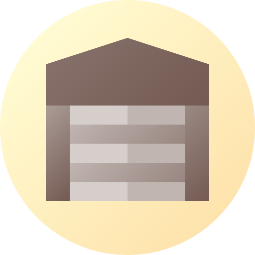 garage Flat Circular Gradient icoon