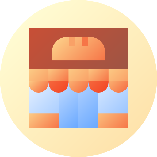 Bakery Flat Circular Gradient icon