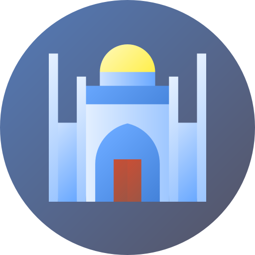 モスク Flat Circular Gradient icon