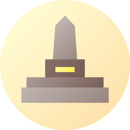 obelisco Flat Circular Gradient icona