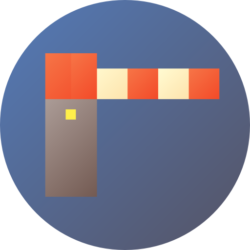 Barrier Flat Circular Gradient icon