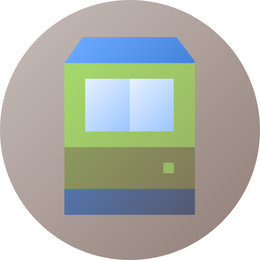 Bin Flat Circular Gradient icon