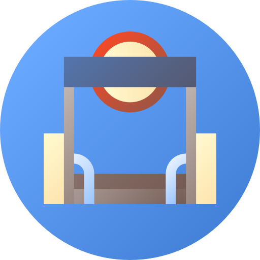 metro Flat Circular Gradient icono