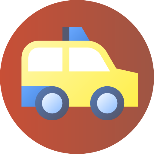 taxi Flat Circular Gradient icono