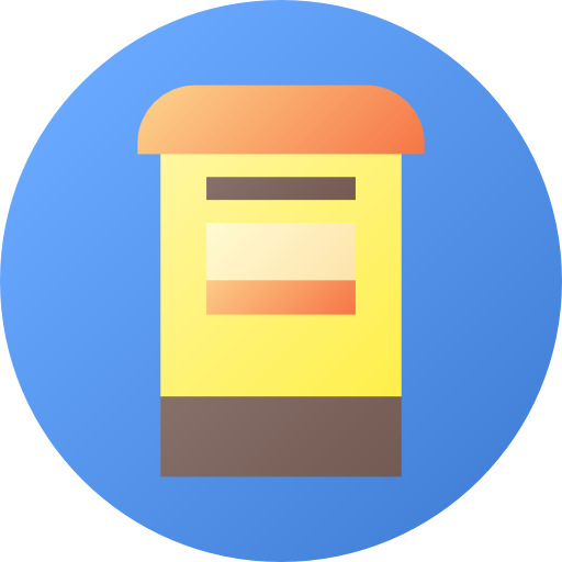 Postbox Flat Circular Gradient icon