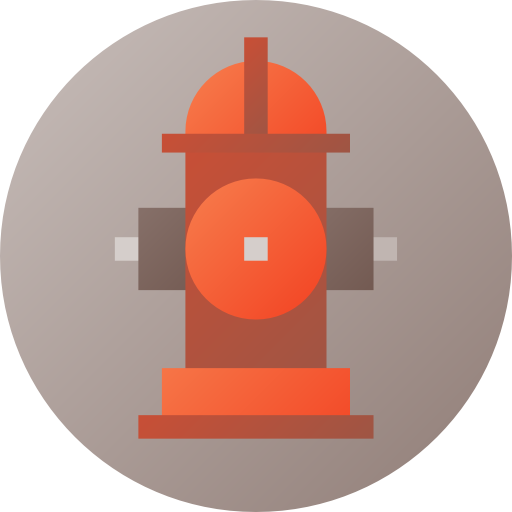 Hydrant Flat Circular Gradient icon