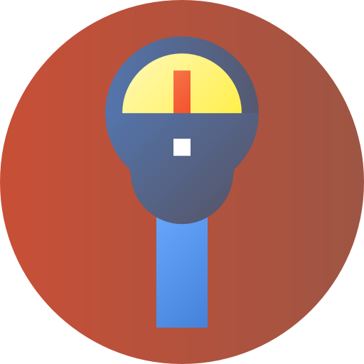 parkeermeter Flat Circular Gradient icoon