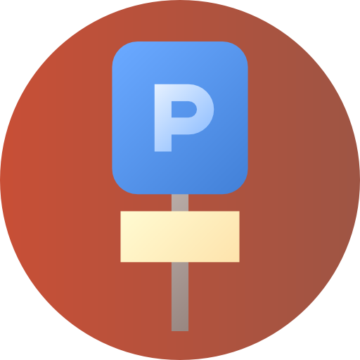 Parking Flat Circular Gradient icon