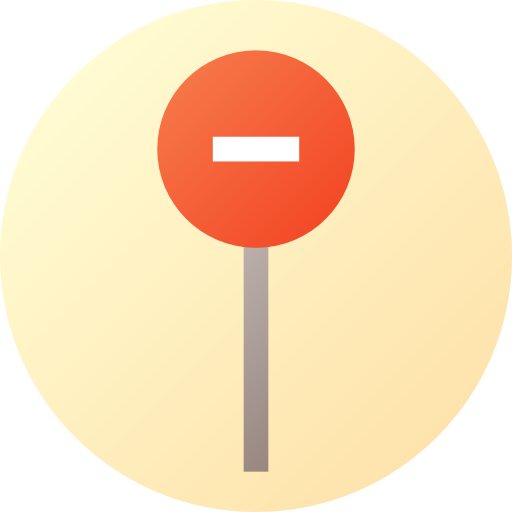 No entry Flat Circular Gradient icon