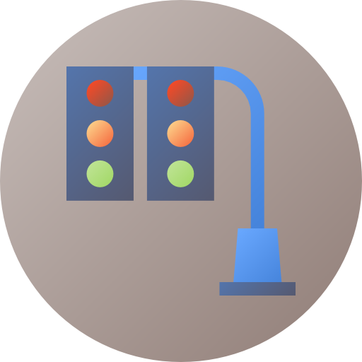 Светофор Flat Circular Gradient иконка