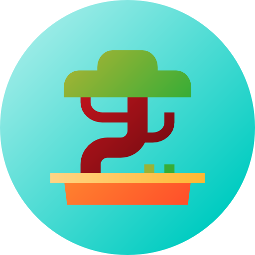 bonsai Flat Circular Gradient icona