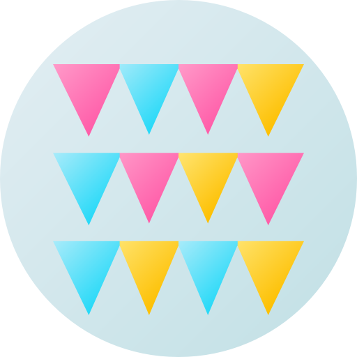 dekoracja Flat Circular Gradient ikona