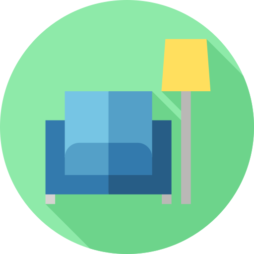 lounge stoel Flat Circular Flat icoon