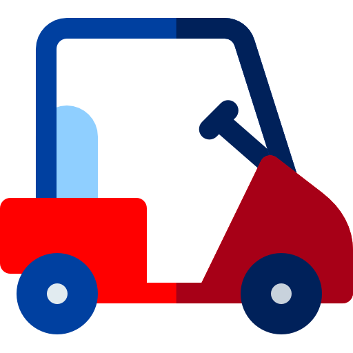 voiturette de golf Basic Rounded Flat Icône