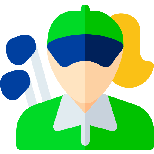 Golfer Basic Rounded Flat icon