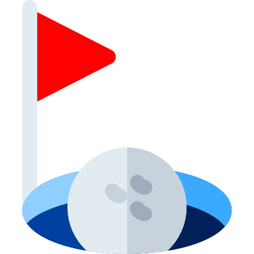 Golf hole Basic Rounded Flat icon