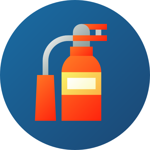 Fire extinguisher Flat Circular Gradient icon