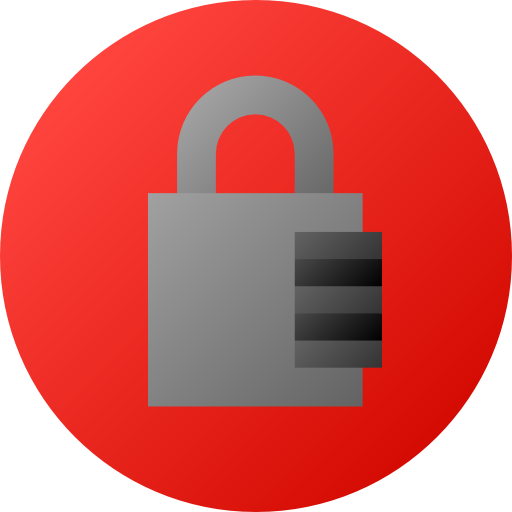 Padlock Flat Circular Gradient icon