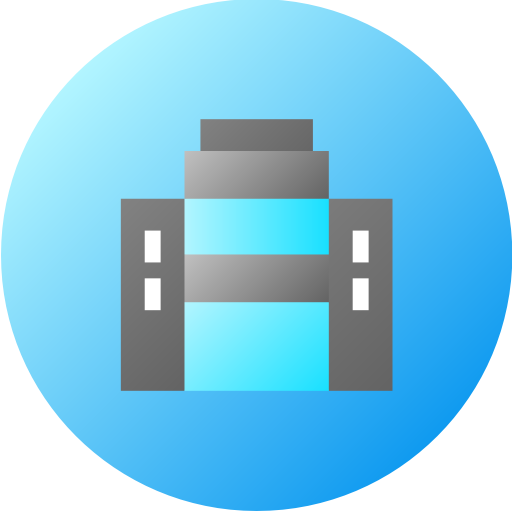 회사 Flat Circular Gradient icon