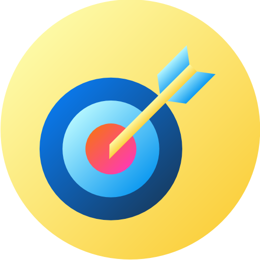 objetivo Flat Circular Gradient icono
