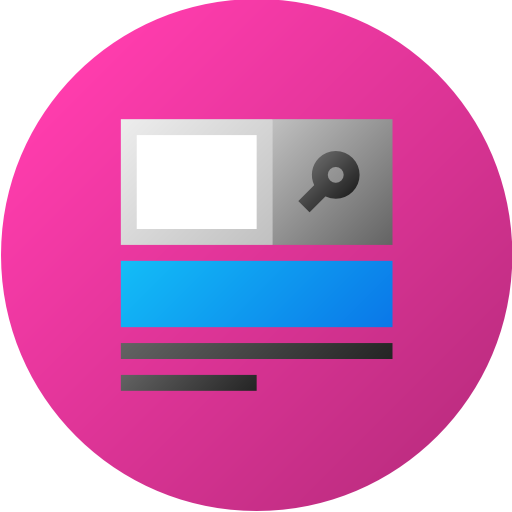 検索エンジン Flat Circular Gradient icon