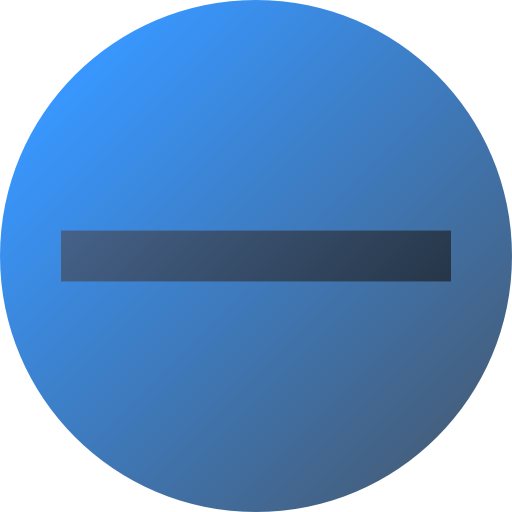 마이너스 Flat Circular Gradient icon