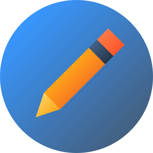 연필 Flat Circular Gradient icon