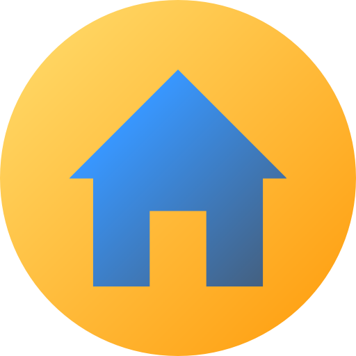 Дом Flat Circular Gradient иконка