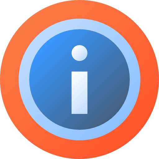 情報 Flat Circular Gradient icon