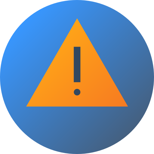 警告 Flat Circular Gradient icon