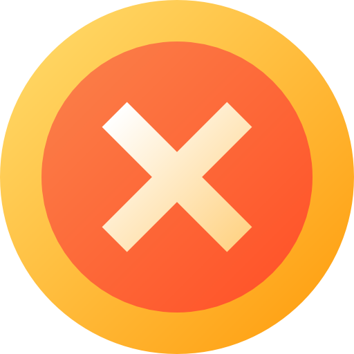 Error Flat Circular Gradient icon