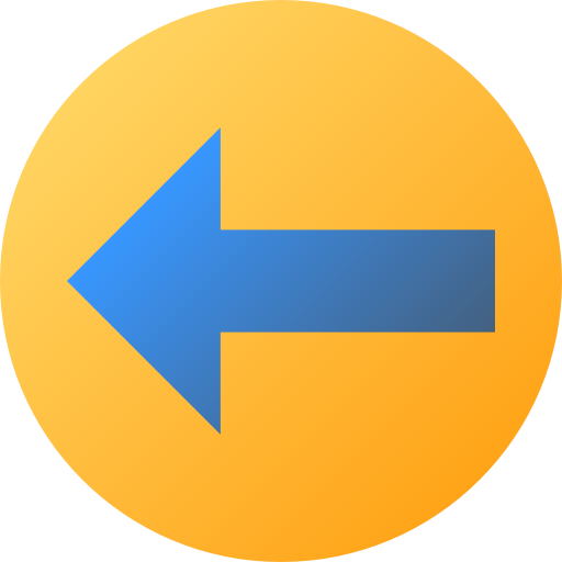 Left arrow Flat Circular Gradient icon