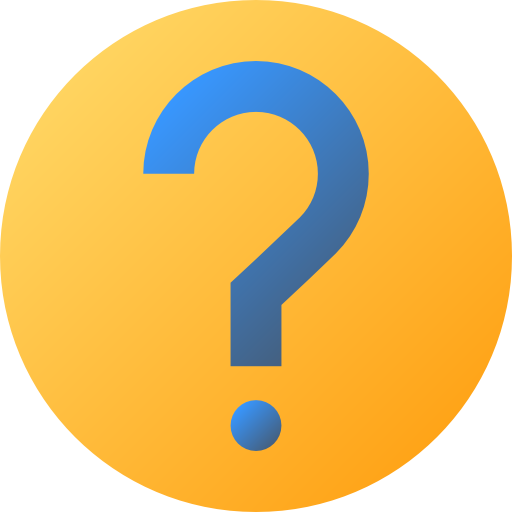 질문 Flat Circular Gradient icon